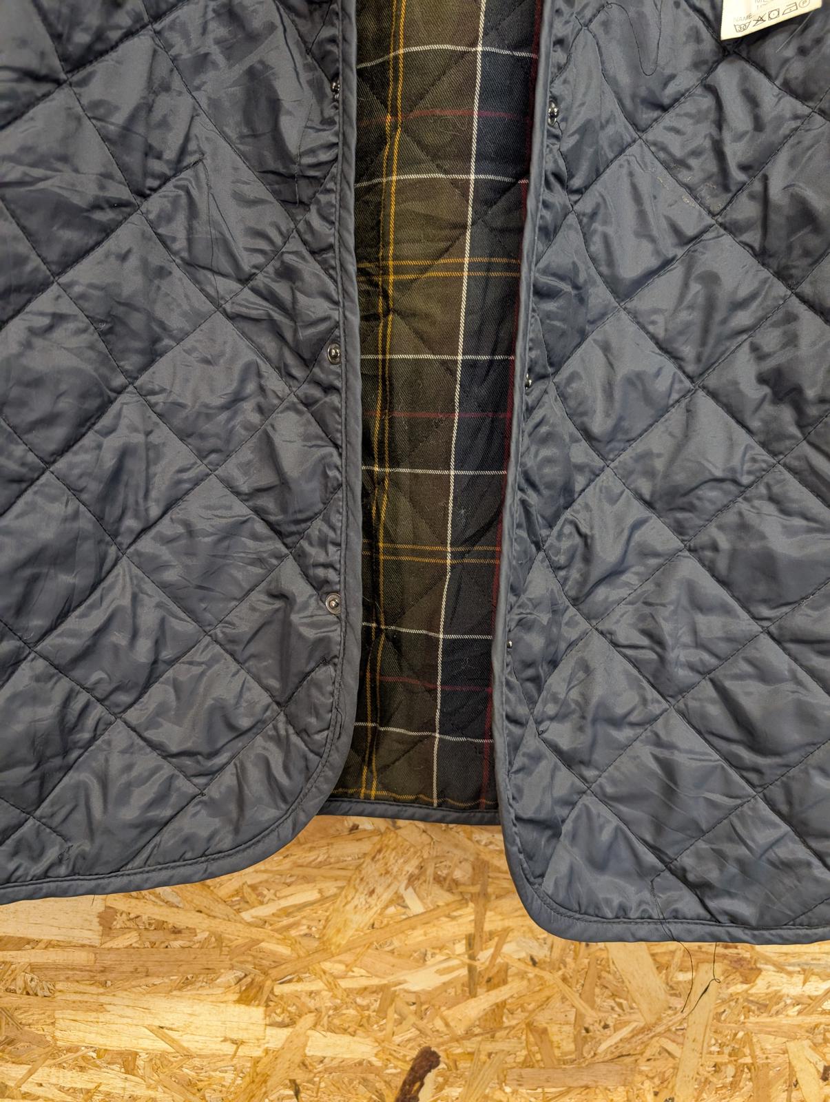 Barbour Detachable Liner Medium Men Navy Blue Classic Snap-In Liner Quilted