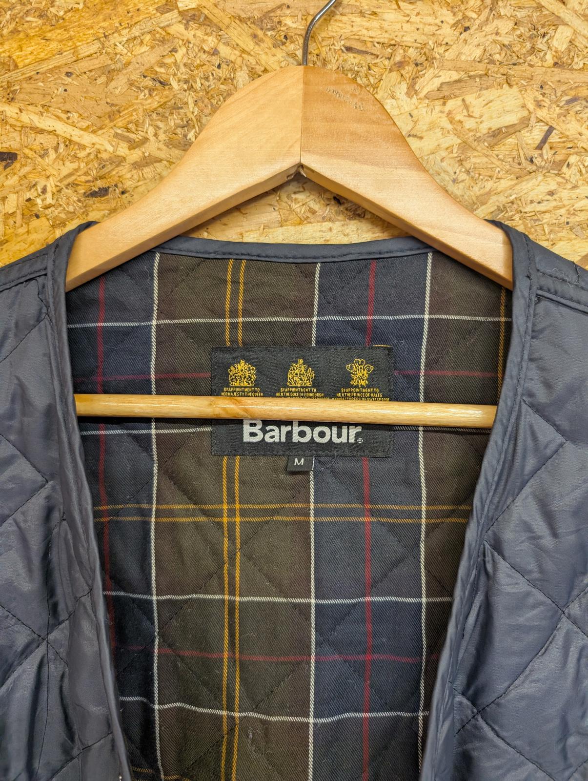 Barbour Detachable Liner Medium Men Navy Blue Classic Snap-In Liner Quilted