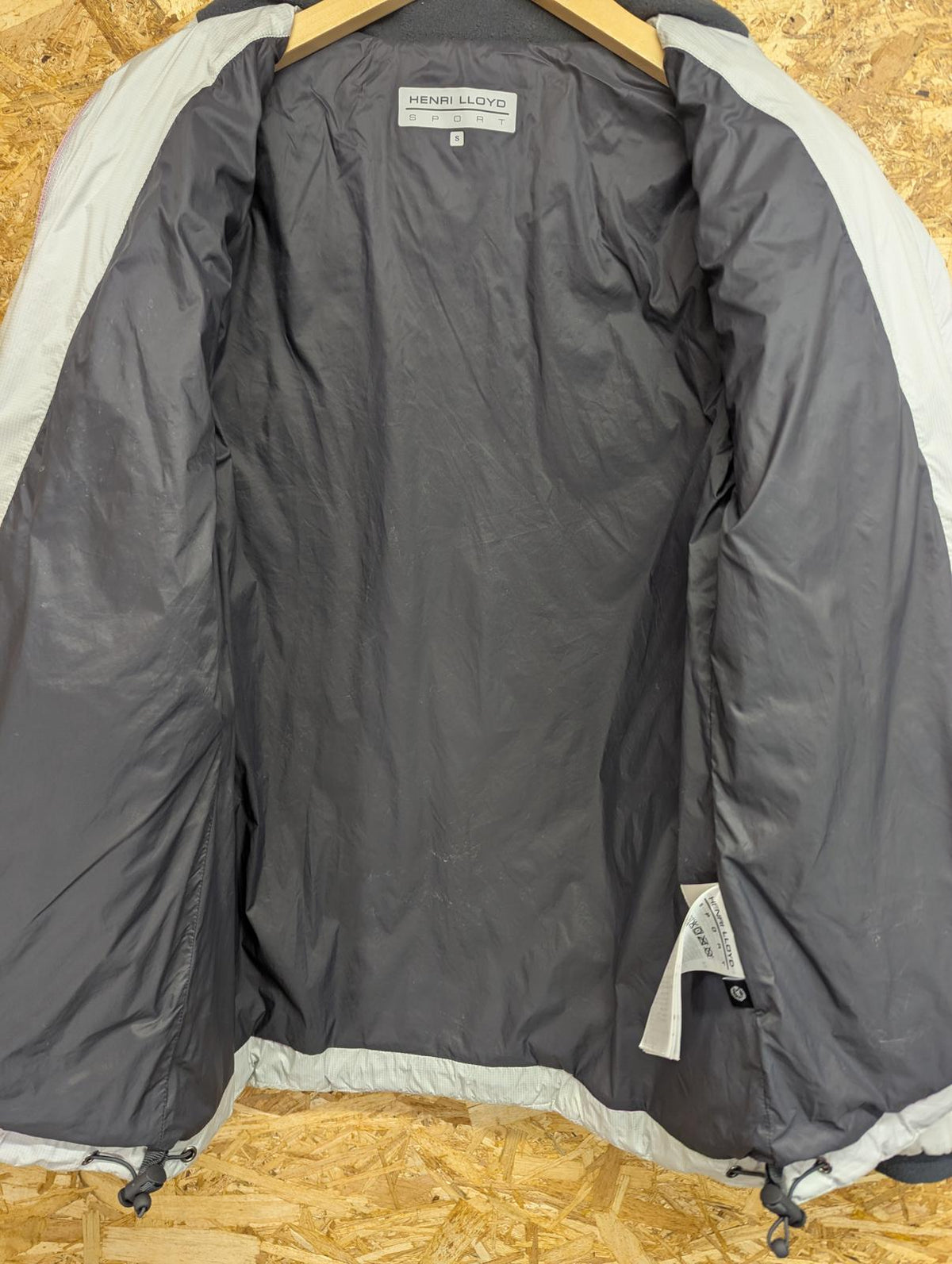 Henri Lloyd Padded Jacket UK Small Women Quilted Cream Stone Lightweight Fleece