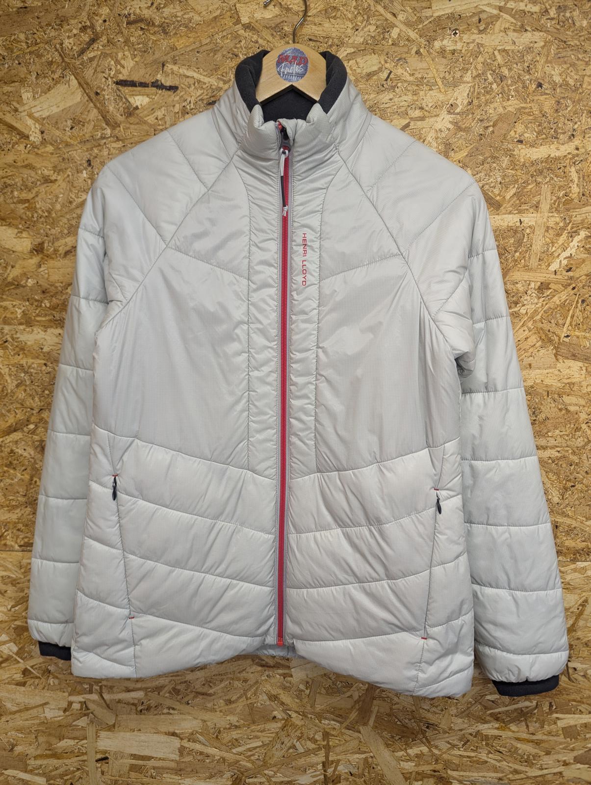 Henri Lloyd Padded Jacket UK Small Women Quilted Cream Stone Lightweight Fleece