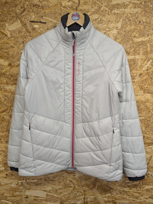 Henri Lloyd Padded Jacket UK Small Women Quilted Cream Stone Lightweight Fleece