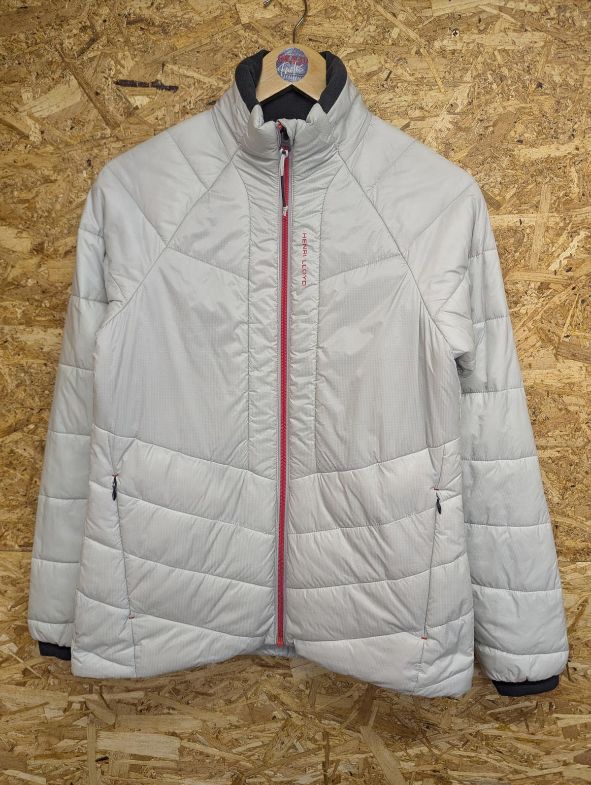 Henri Lloyd Padded Jacket UK Small Women Quilted Cream Stone Lightweight Fleece