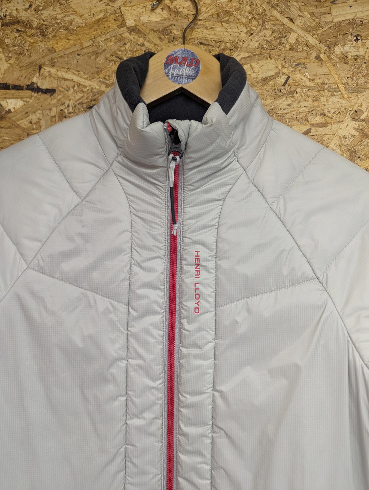 Henri Lloyd Padded Jacket UK Small Women Quilted Cream Stone Lightweight Fleece