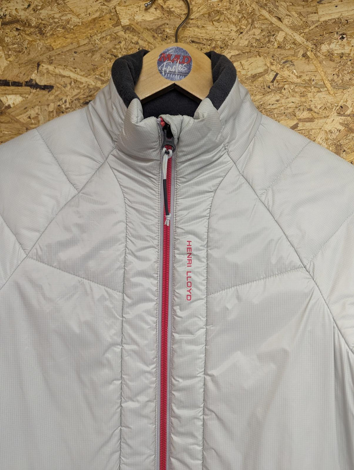 Henri Lloyd Padded Jacket UK Small Women Quilted Cream Stone Lightweight Fleece