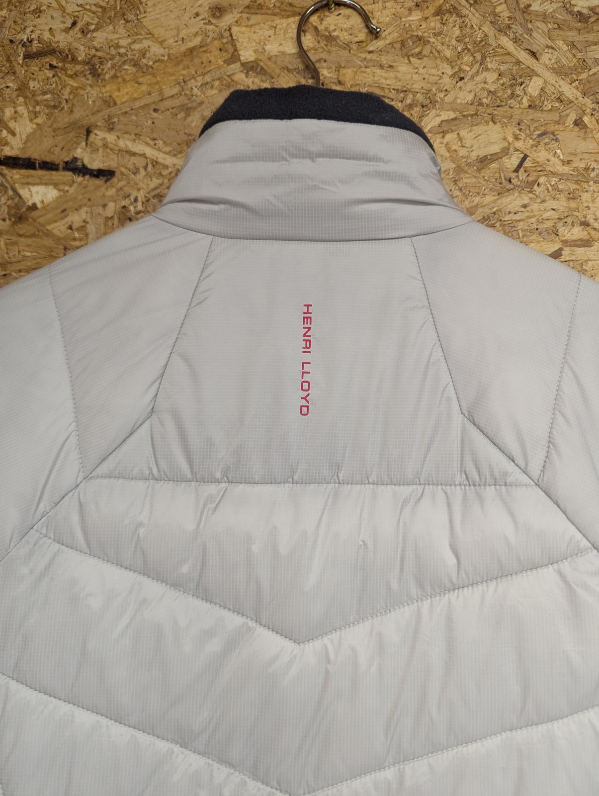 Henri Lloyd Padded Jacket UK Small Women Quilted Cream Stone Lightweight Fleece