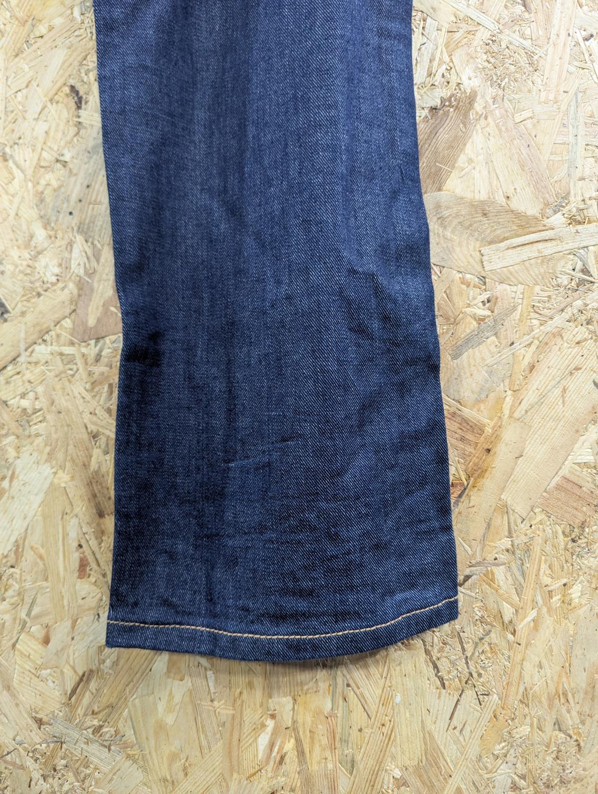 Wrangler 4MRB Jeans W32 L32 Men Raw Rigid Navy Blue Denim Straight Leg Organic