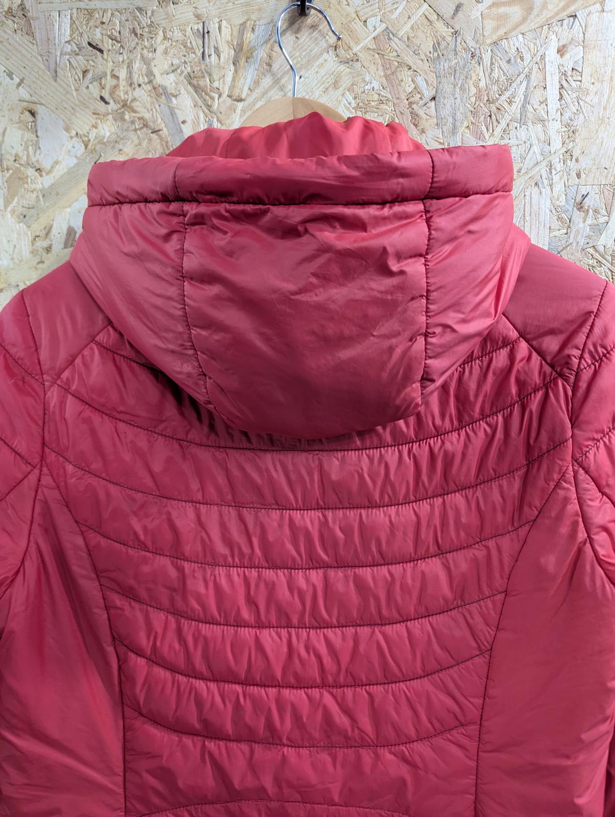 Barbour Ashore Quilt Jacket UK 10 Women Full Zip Pink Fibre-Down Pockets Hooded