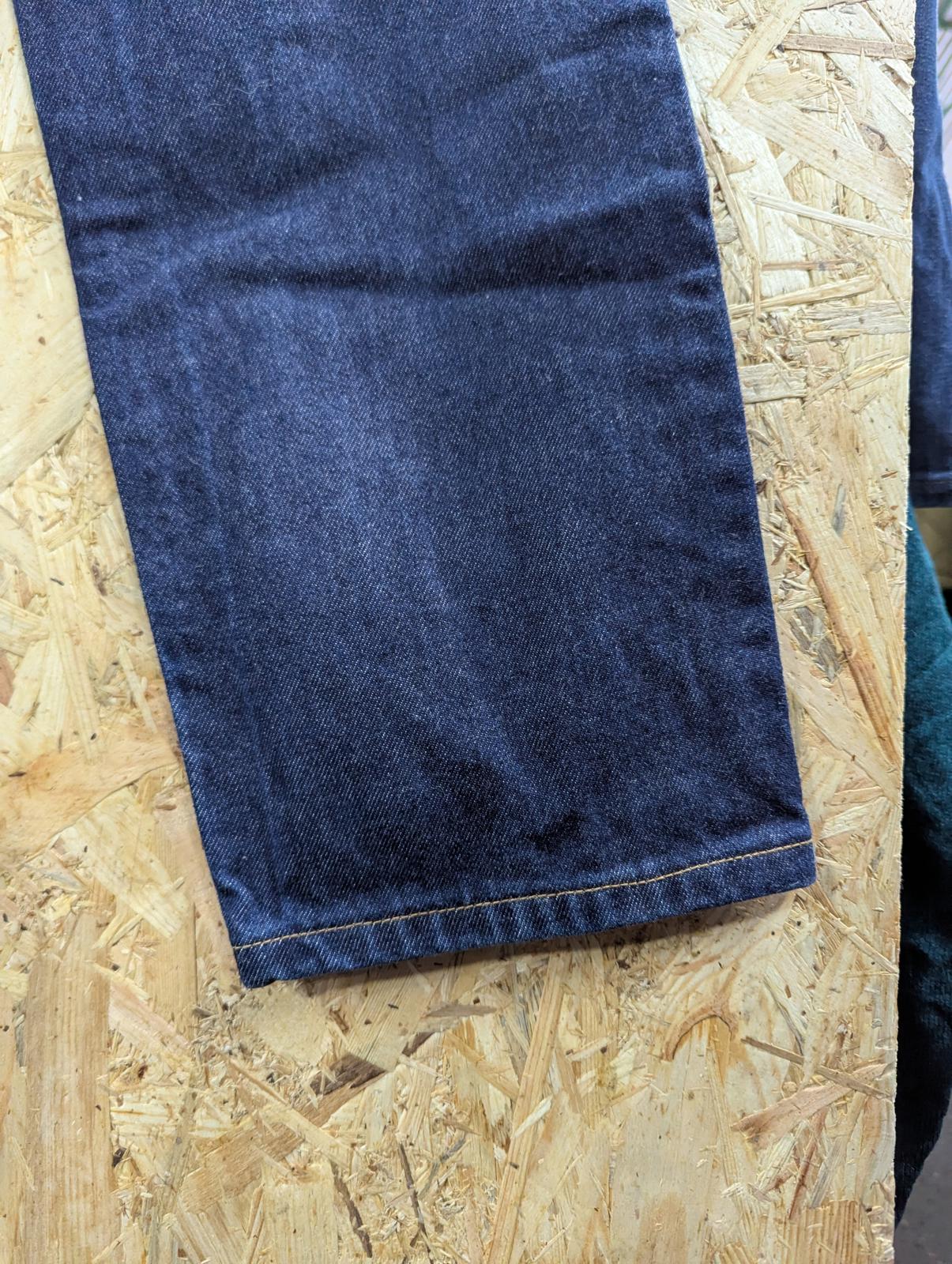 Levis 522 Jeans W32 L32 Men Raw Rigid Navy Blue Denim Slim Leg Tapered Fit Y2K