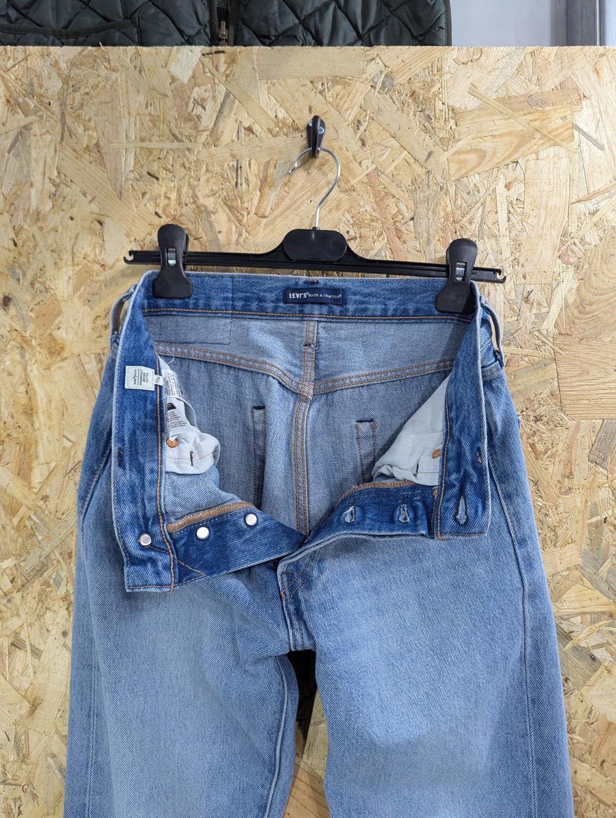 Levis Made & Crafted 501 Jeans W27 L32 Selvedge Men Stonewashed Light Blue Denim