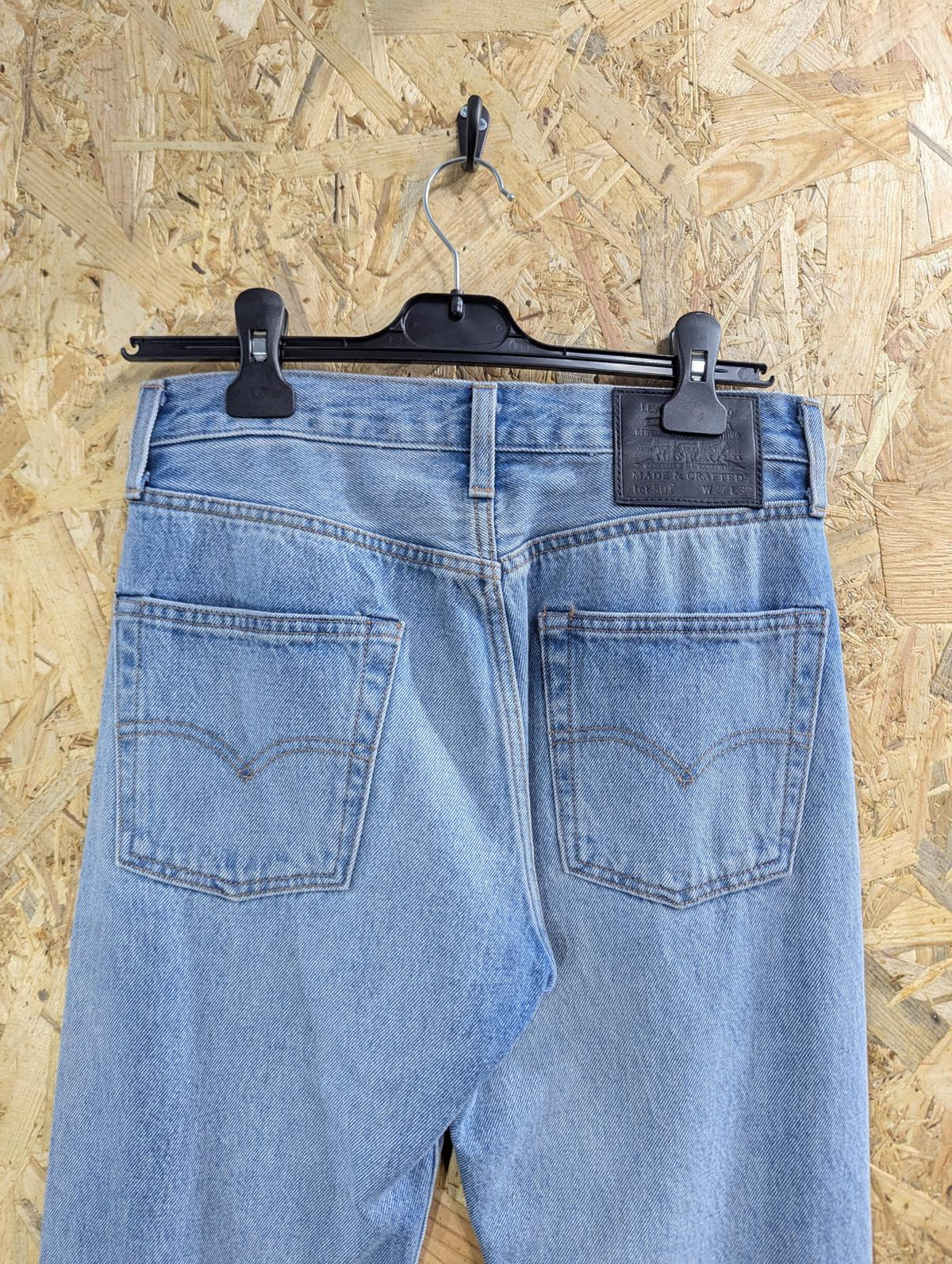 Levis Made & Crafted 501 Jeans W27 L32 Selvedge Men Stonewashed Light Blue Denim