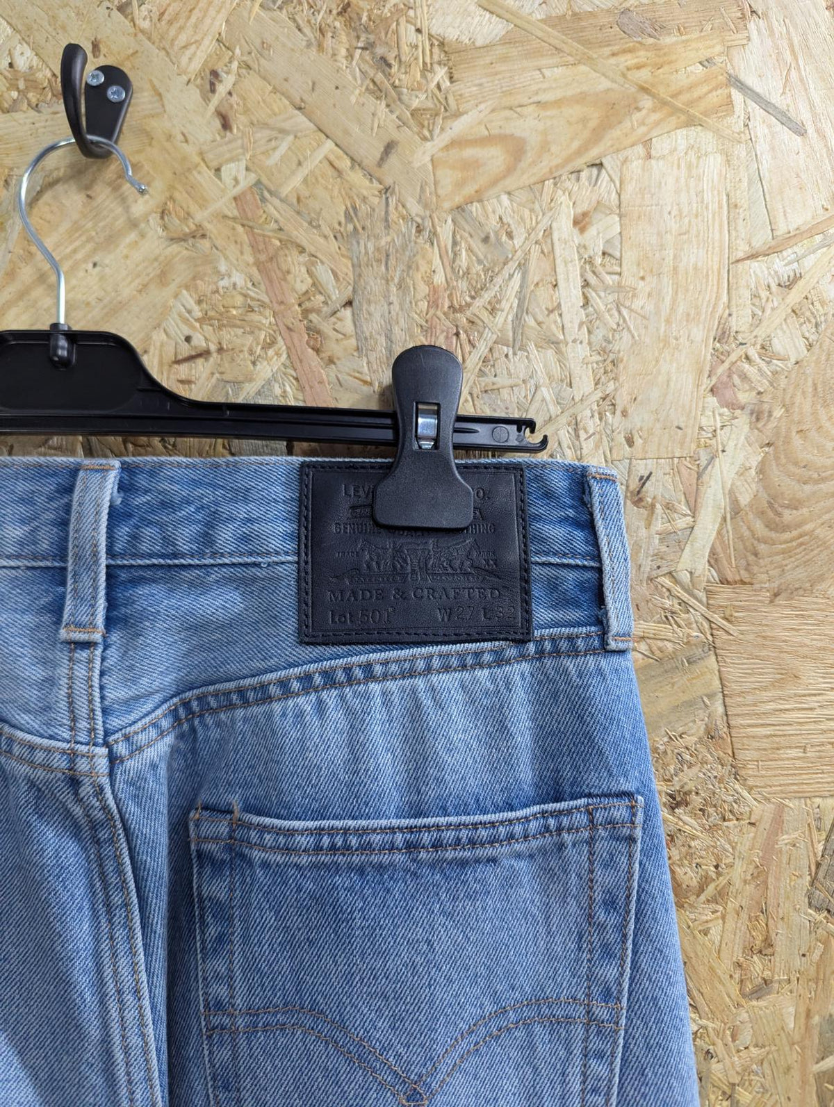 Levis Made & Crafted 501 Jeans W27 L32 Selvedge Men Stonewashed Light Blue Denim