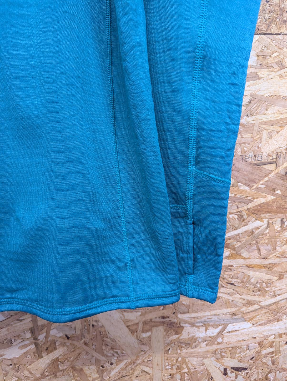 Patagonia R1 1/4 Zip Hoodie Jacket Large Microgrid Fleece Turquoise Green Purple