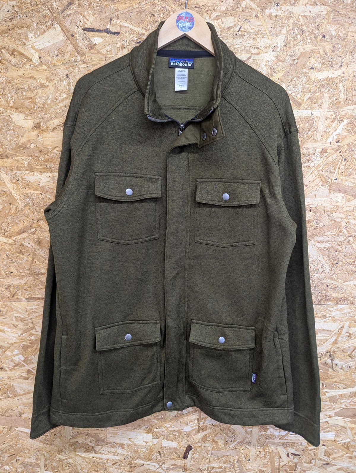 Patagonia Better Sweater Chore Jacket XL Men Fleece Full Zip Khaki Pockets