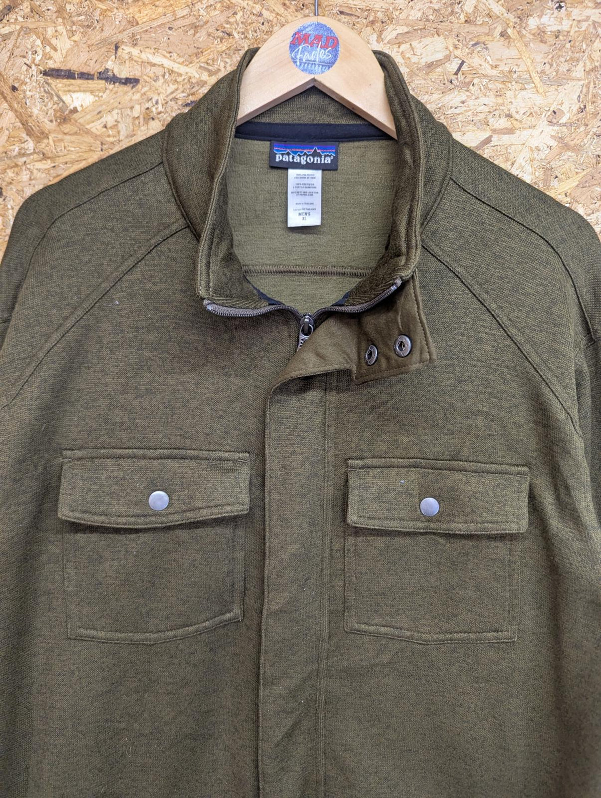 Patagonia Better Sweater Chore Jacket XL Men Fleece Full Zip Khaki Pockets