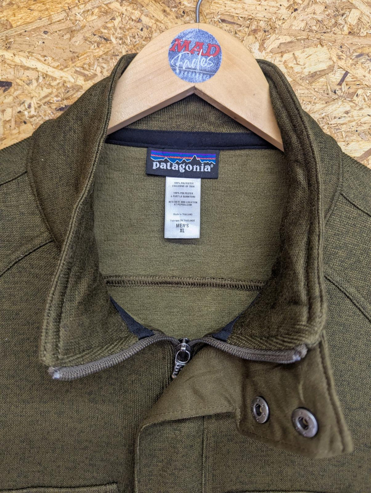 Patagonia Better Sweater Chore Jacket XL Men Fleece Full Zip Khaki Pockets
