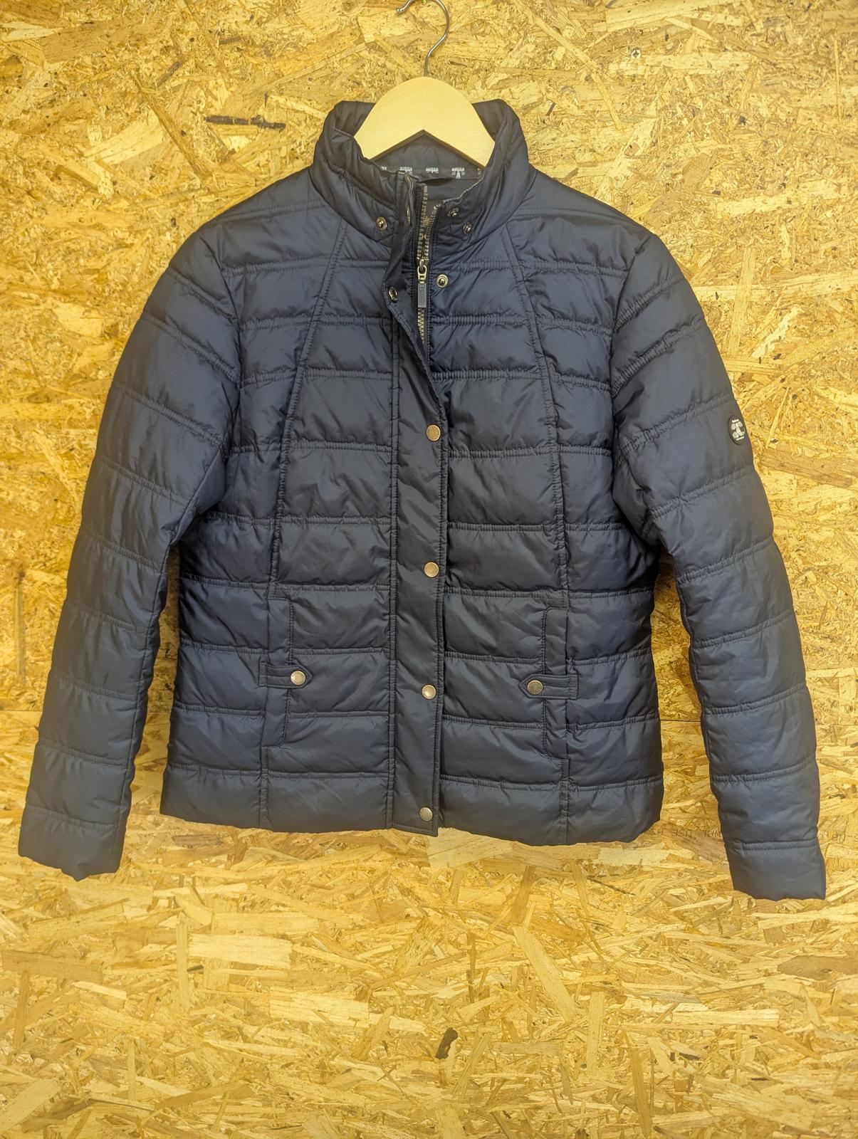 Barbour Inscar Quilt Jacket UK 12 Women Zip Pockets Navy Blue Padded Lightweight