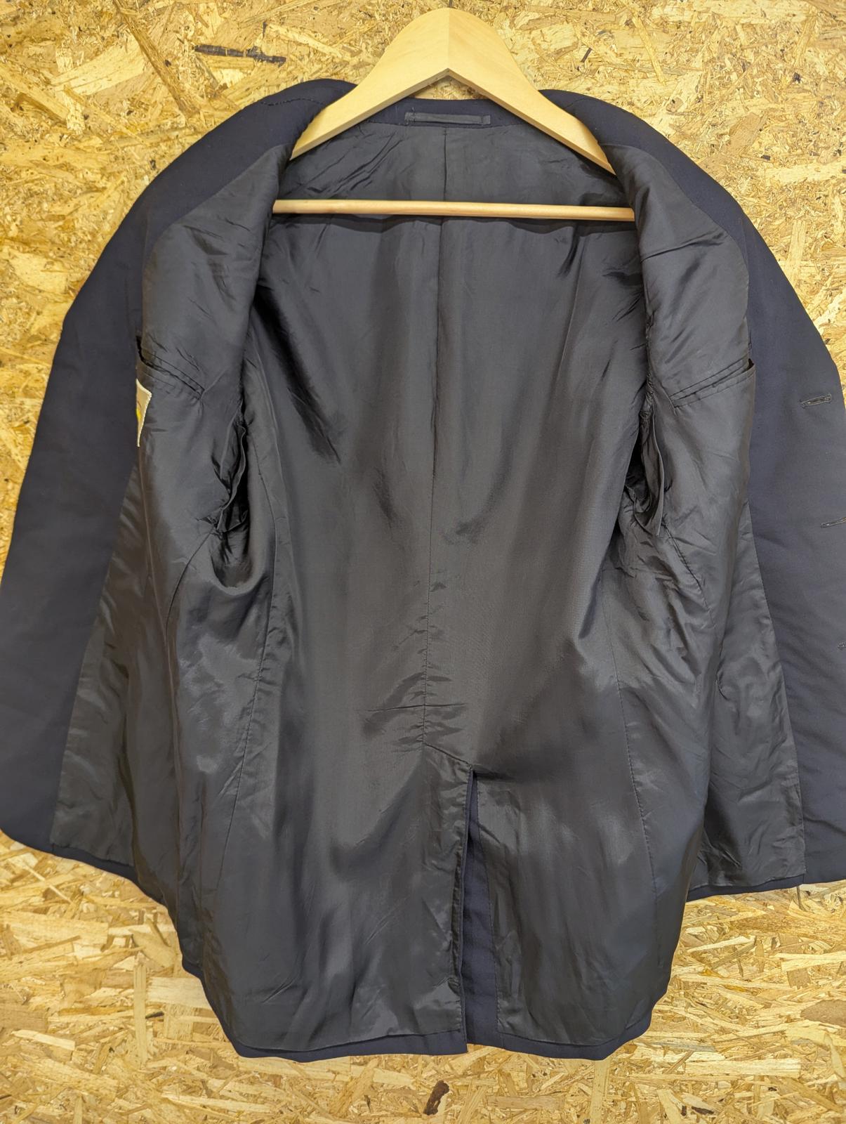 Aquascutum Pure New Wool Blazer 40 M Navy Blue Jacket England Vintage 3 Button