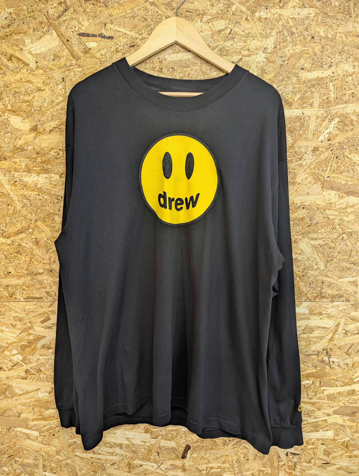 Drew House Mascot Long Sleeve T-Shirt XL Black Cotton Justin Bieber USA Made