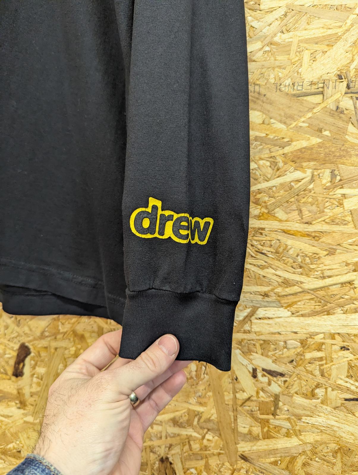 Drew House Mascot Long Sleeve T-Shirt XL Black Cotton Justin Bieber USA Made