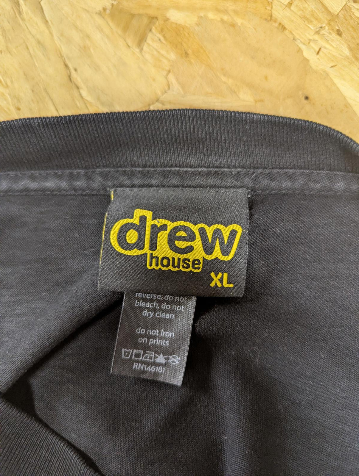 Drew House Mascot Long Sleeve T-Shirt XL Black Cotton Justin Bieber USA Made