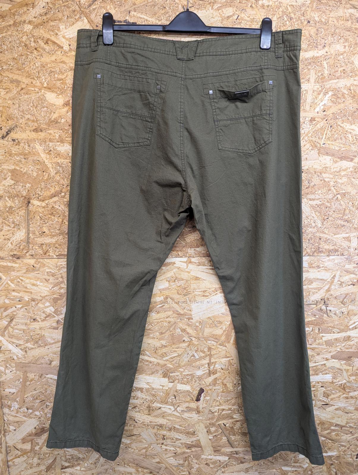 Regatta Landyn Trousers W42 L32 Men Khaki Green Cotton Hiking Walking Zip Fly