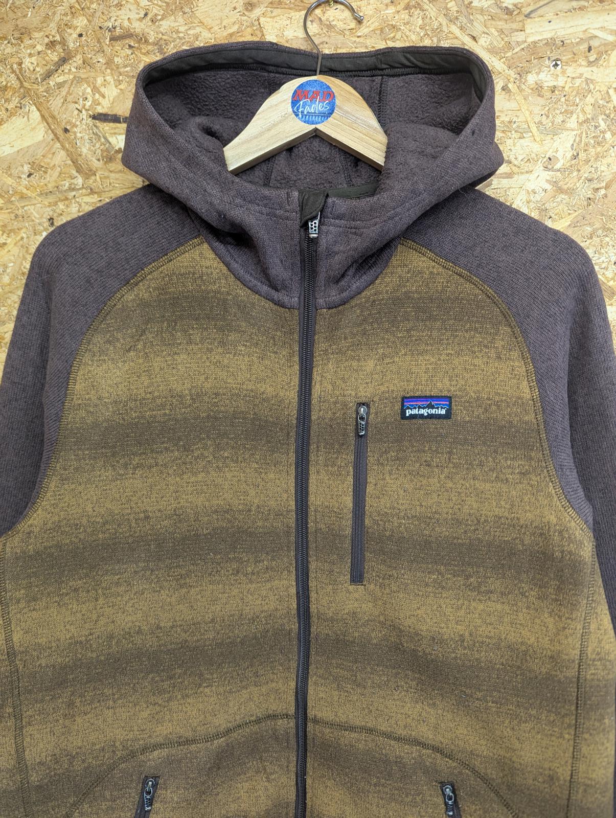 Patagonia Hooded Better Sweater Large Men Fleece Jacket Hooded Full Zip Brown