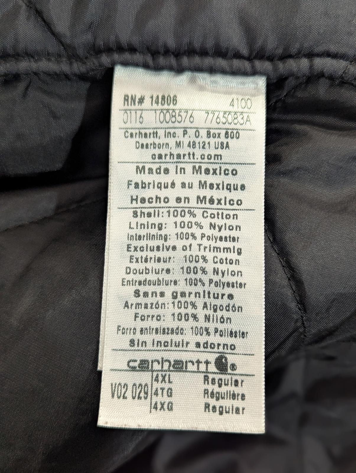 Carhartt Grey Quilted Lined Vest 4XL Men Quilted Padded Workwear Utility Pockets