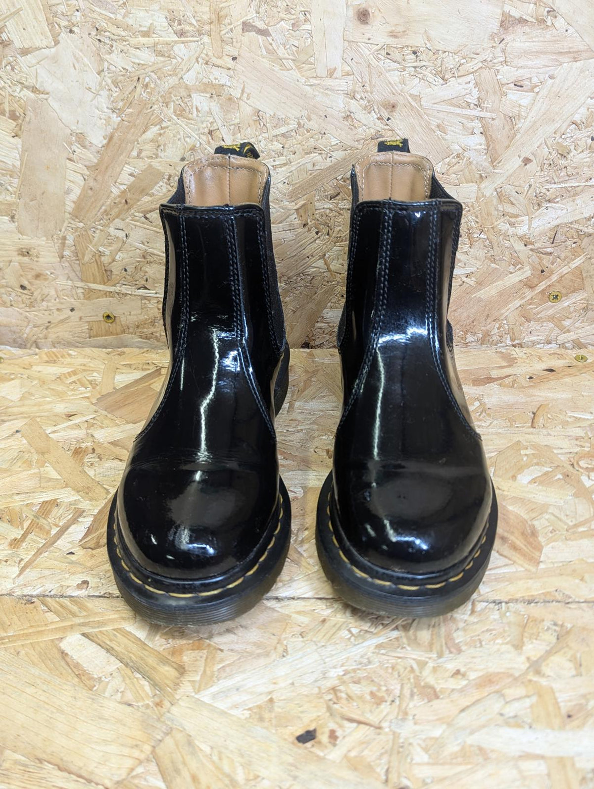Dr Martens Black Chelsea Boots Women UK 5 EU 38 2976 Leather Slip On Ankle