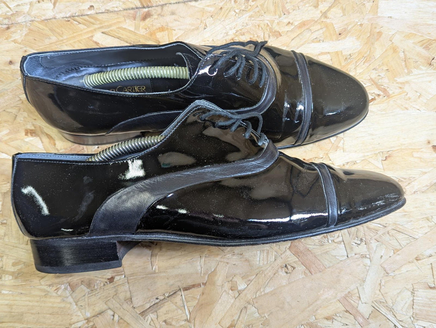 Roland Cartier Dress Shoes UK 10 EU 44 Men Brogue Classic Shine Black Leather