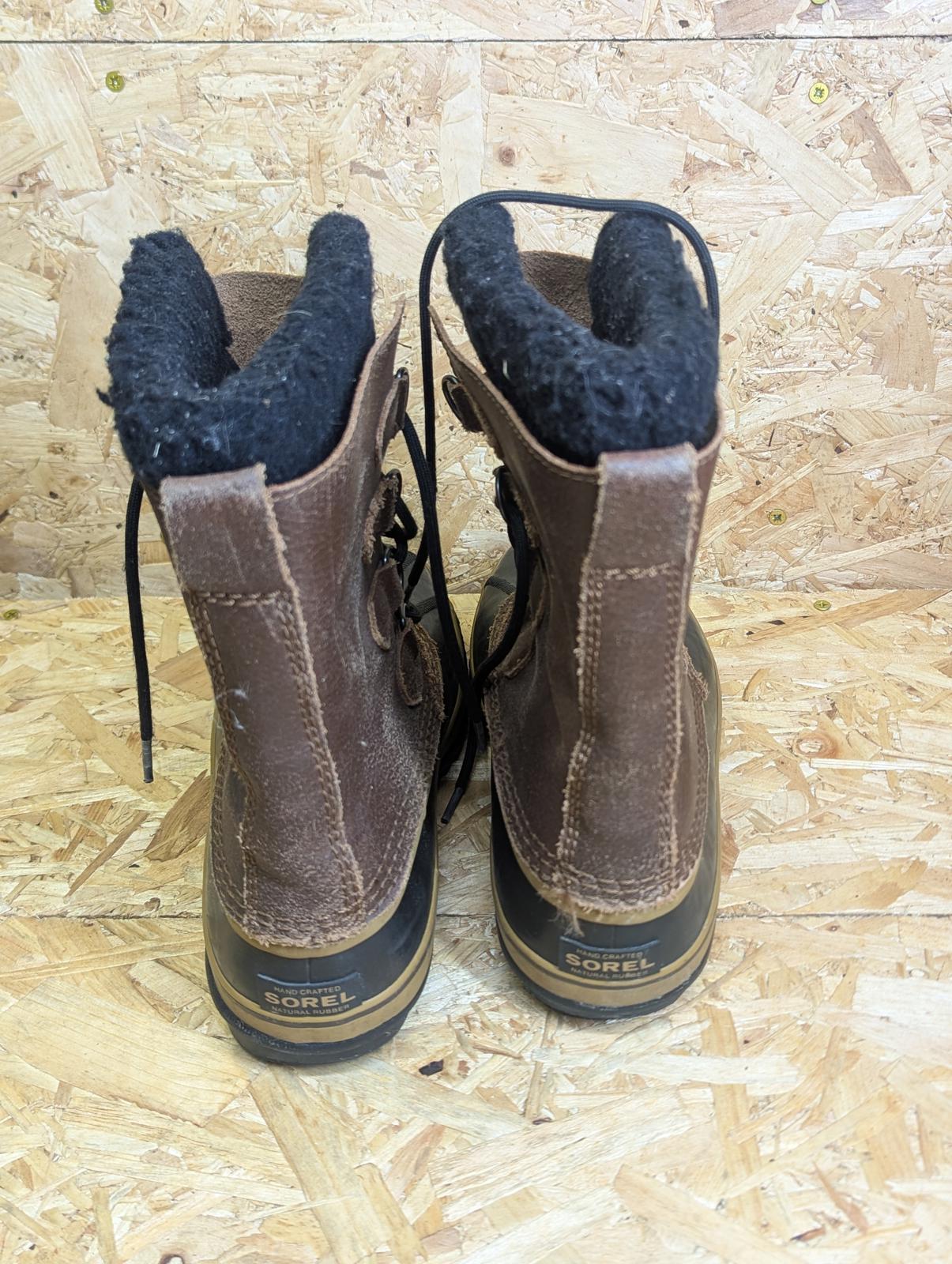 Sorel 1964 Winter Boots Size UK 9 EU 43 Cold Waterproof Brown Combat Leather