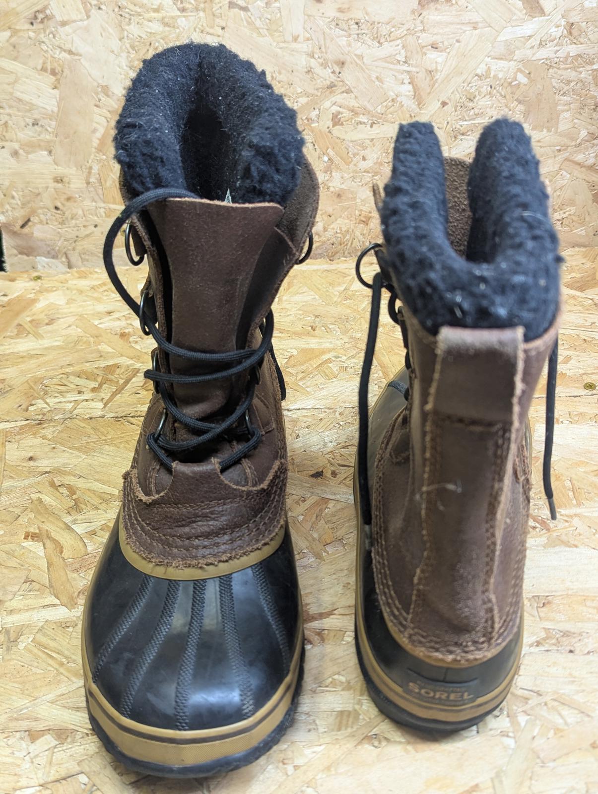 Sorel 1964 Winter Boots Size UK 9 EU 43 Cold Waterproof Brown Combat Leather