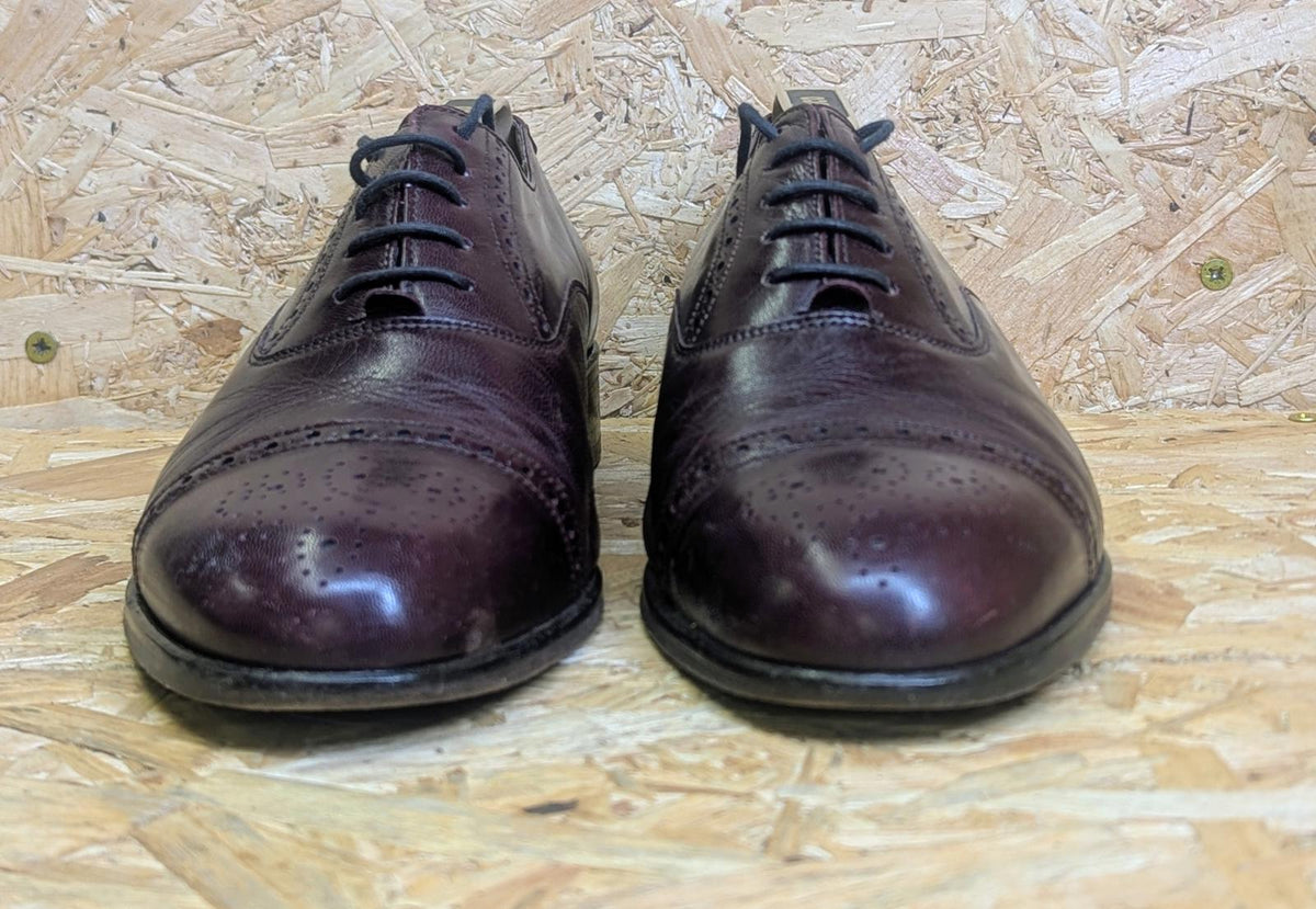 Grenson Brown Leather Derby Shoes UK 8.5 Men Lace Brogue Royal Windsor Leather