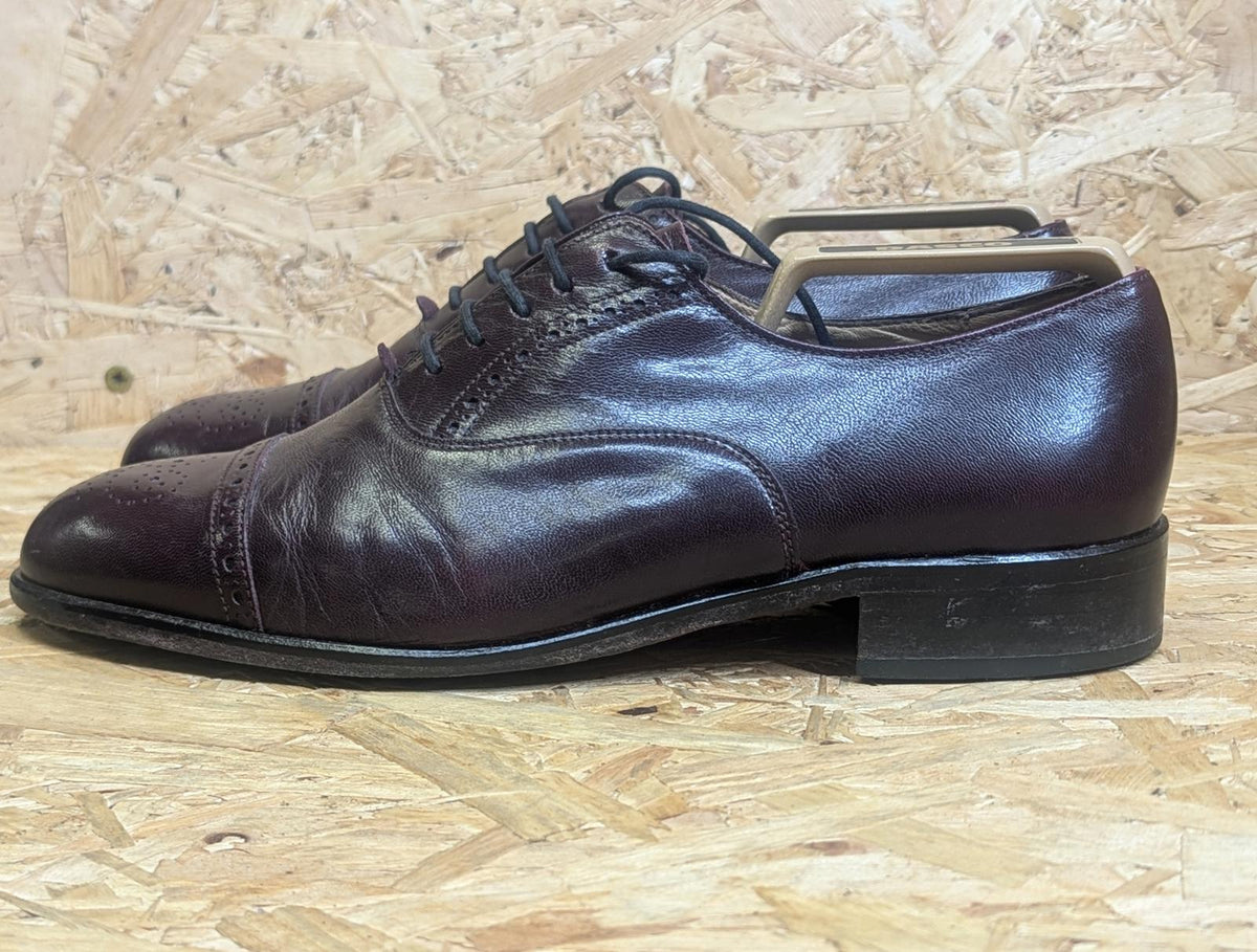 Grenson Brown Leather Derby Shoes UK 8.5 Men Lace Brogue Royal Windsor Leather
