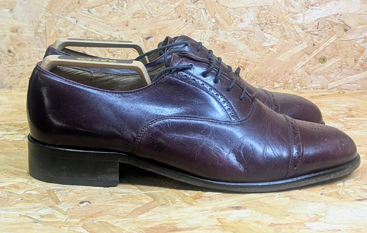 Grenson Brown Leather Derby Shoes UK 8.5 Men Lace Brogue Royal Windsor Leather