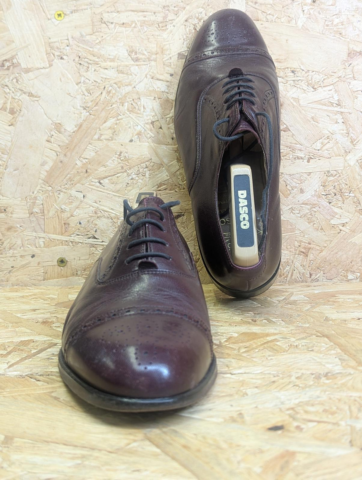 Grenson Brown Leather Derby Shoes UK 8.5 Men Lace Brogue Royal Windsor Leather