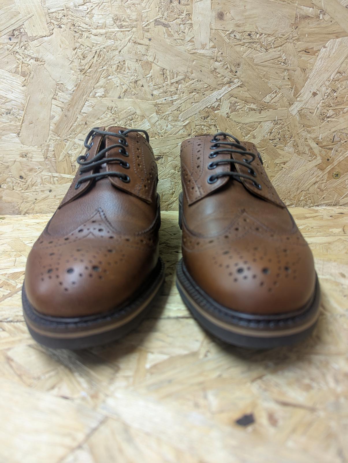 Lacoste Brogues Shoe 6 UK 39.5 EU Mod Retro Lace Brown Leather 2002 Vintage