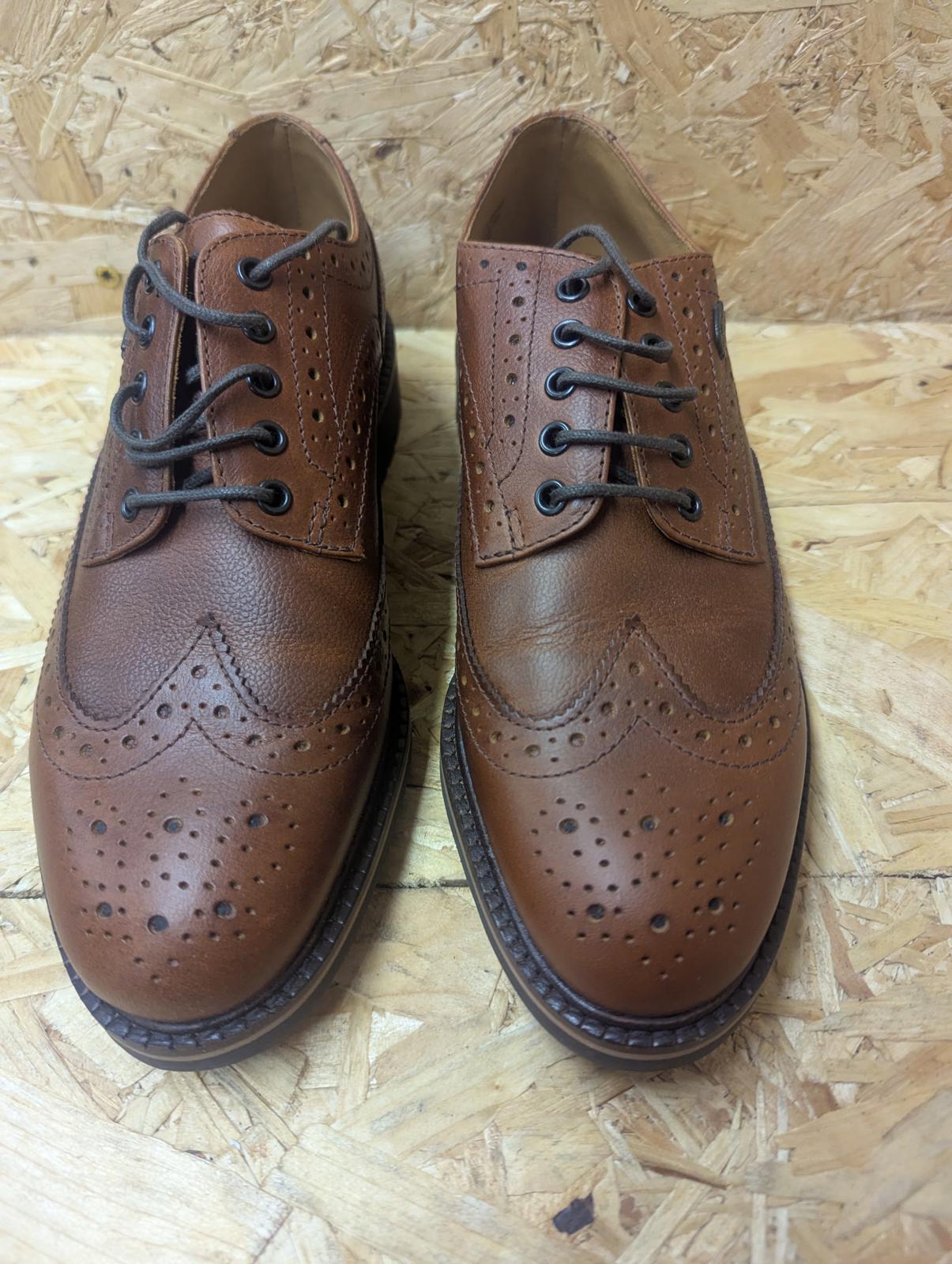 Lacoste Brogues Shoe 6 UK 39.5 EU Mod Retro Lace Brown Leather 2002 Vintage