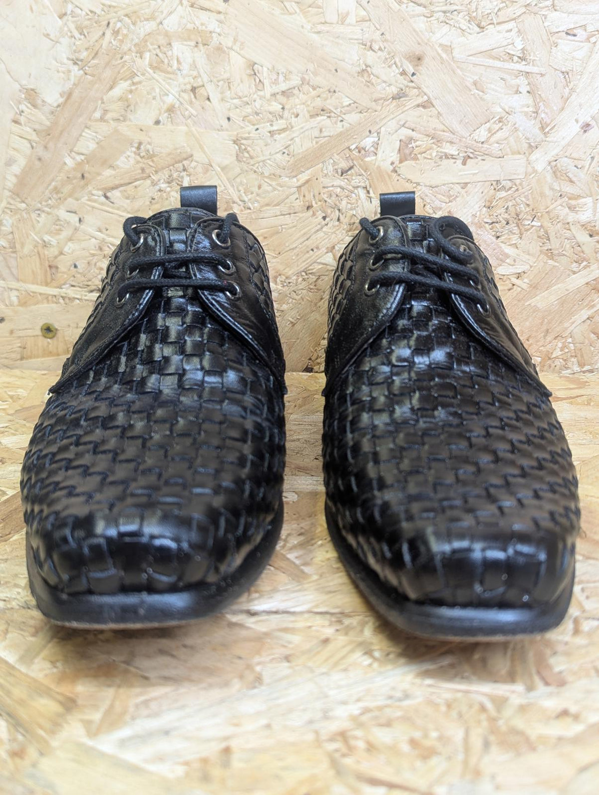 Delicious Junction Meaden Shoe 6 UK 40 EU Mod 60s Retro Lace Basket Weave Black