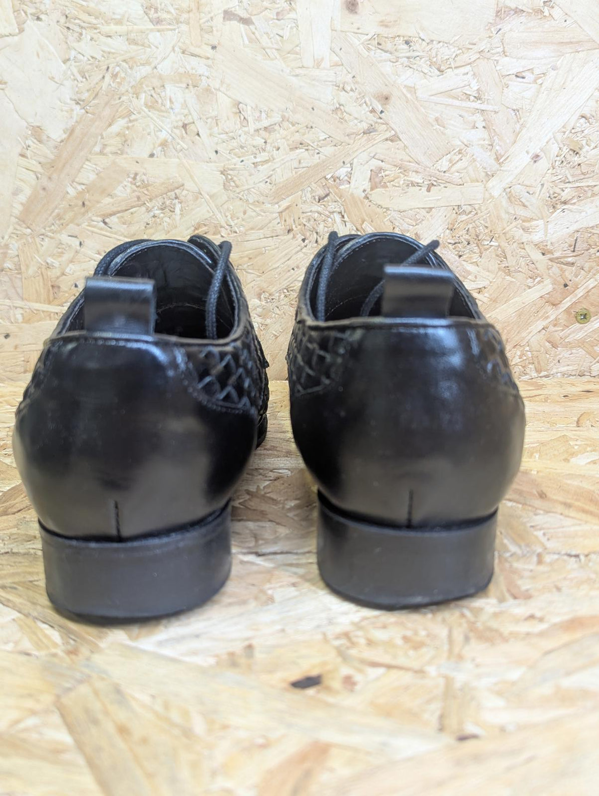 Delicious Junction Meaden Shoe 6 UK 40 EU Mod 60s Retro Lace Basket Weave Black