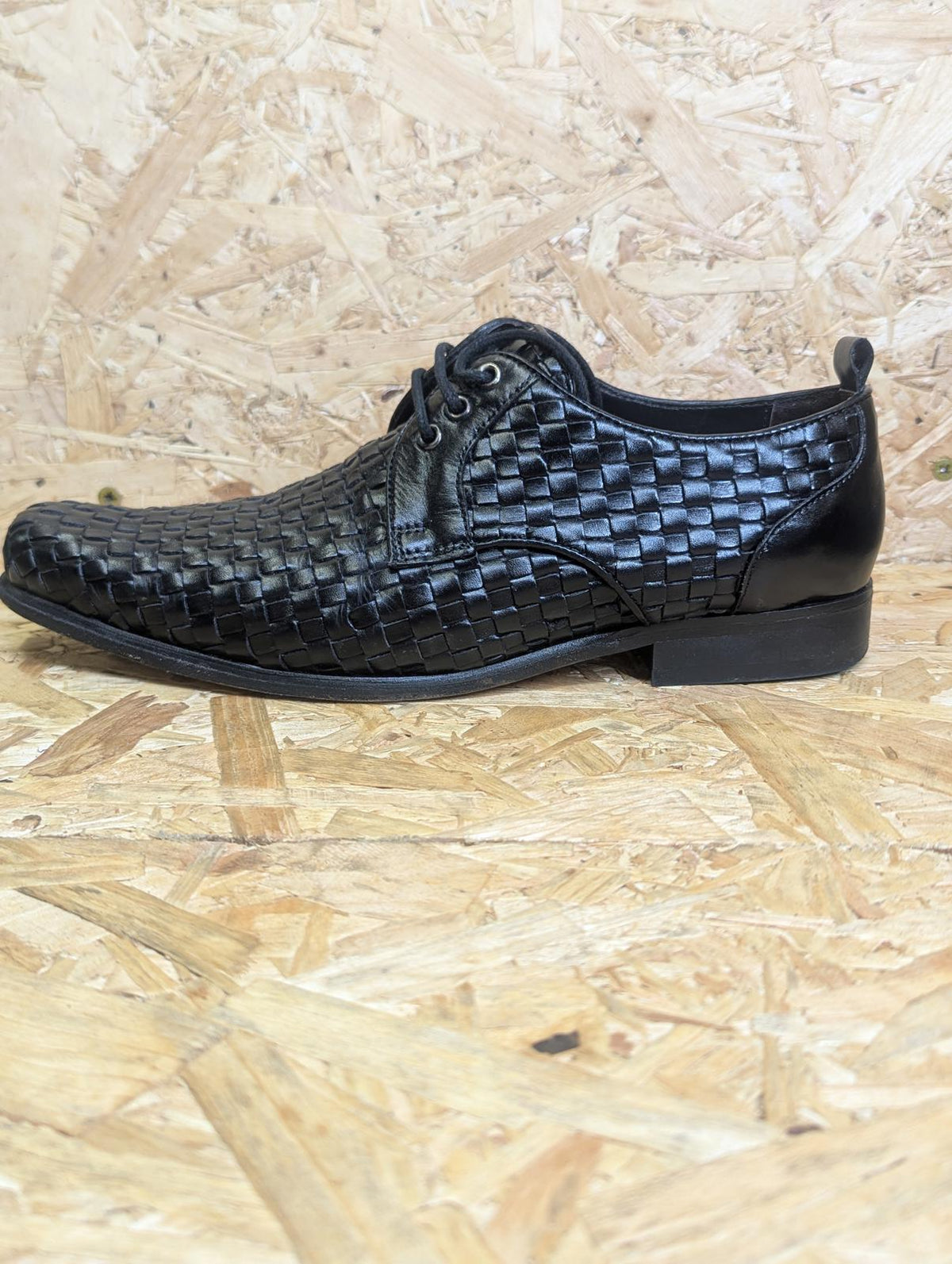 Delicious Junction Meaden Shoe 6 UK 40 EU Mod 60s Retro Lace Basket Weave Black