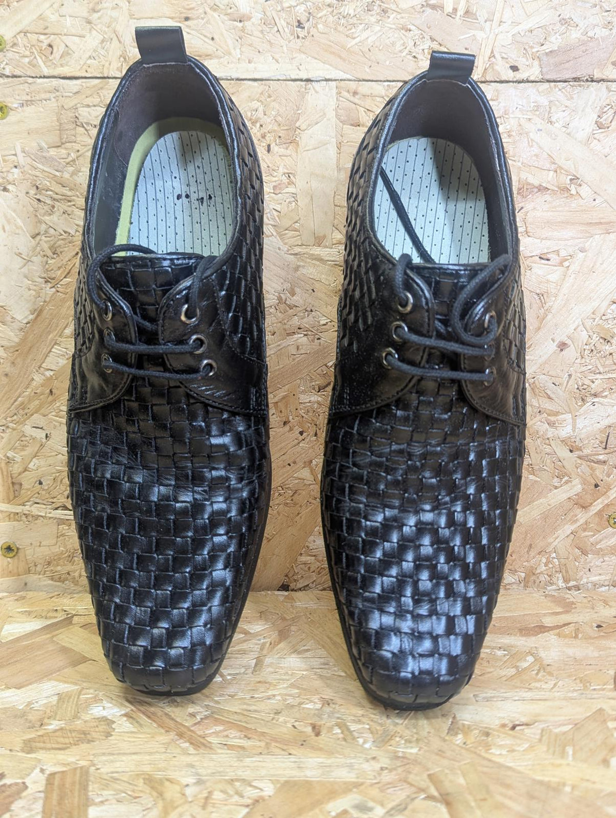 Delicious Junction Meaden Shoe 6 UK 40 EU Mod 60s Retro Lace Basket Weave Black