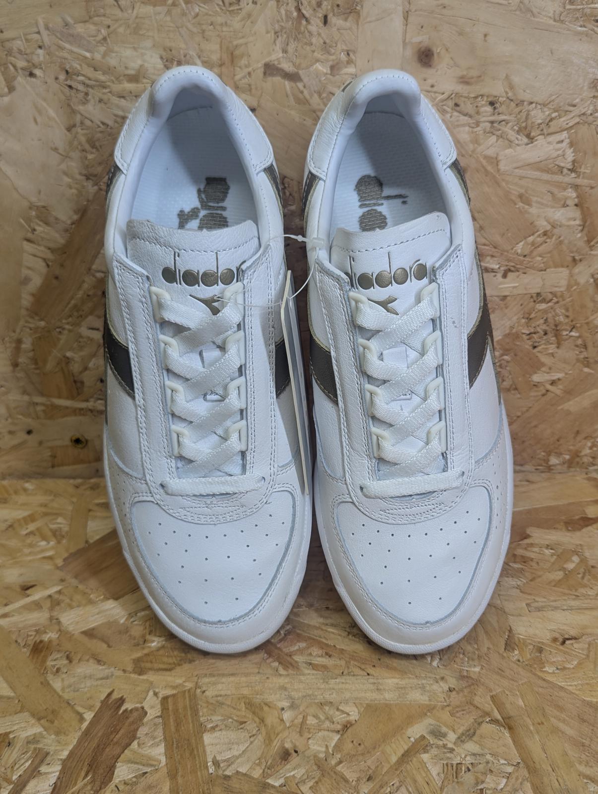 Diadora B.Elite 81 Italia UK 6 EU 39 White Gold Borg Heritage Lace-Up Boxed NWT
