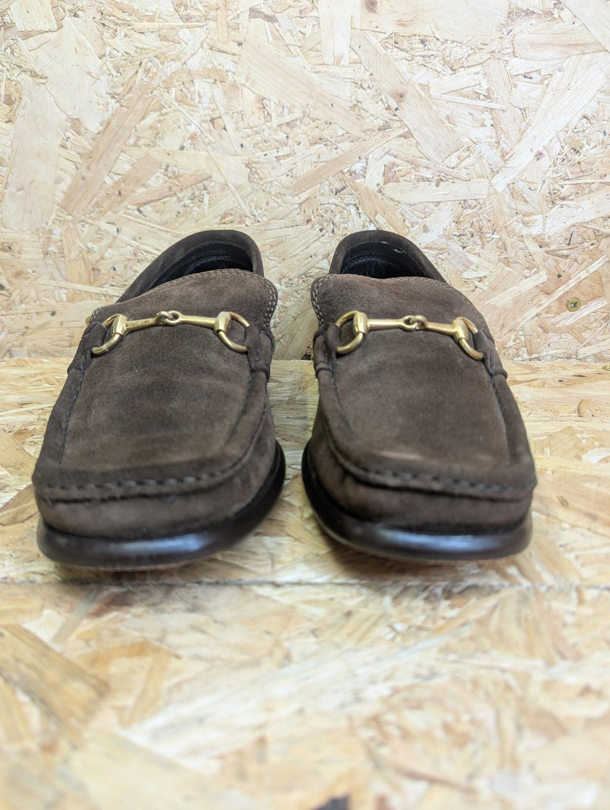 Loake Garda Brown Suede Shoes UK 6 F EU 39 Leather Buckle Loafers Slip-on Boxed