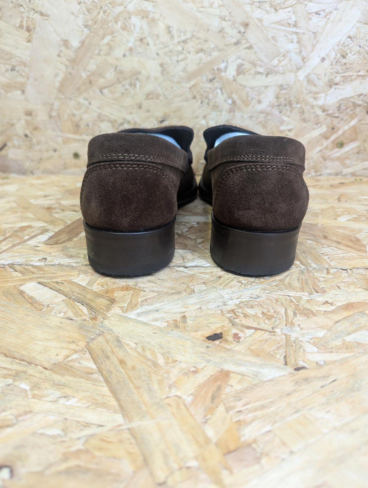 Loake Garda Brown Suede Shoes UK 6 F EU 39 Leather Buckle Loafers Slip-on Boxed