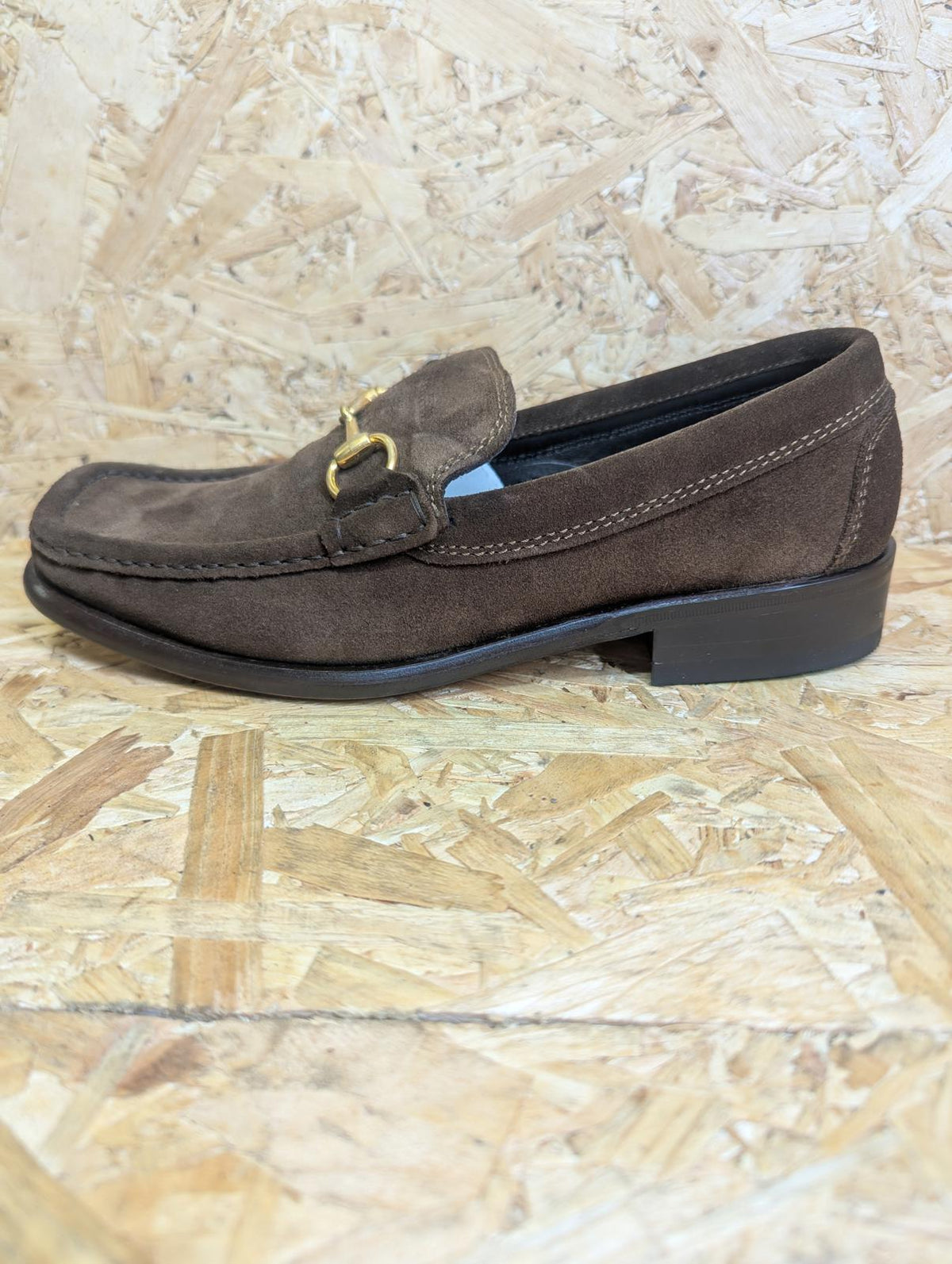Loake Garda Brown Suede Shoes UK 6 F EU 39 Leather Buckle Loafers Slip-on Boxed