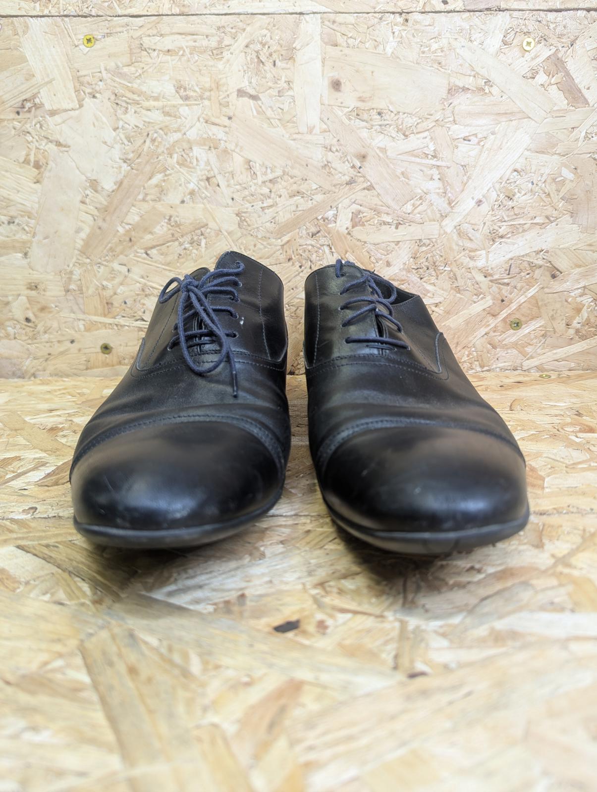 Paul Smith Leather Shoes UK 11 EU 45 Men Made in Italy Shine Black Smart Lace