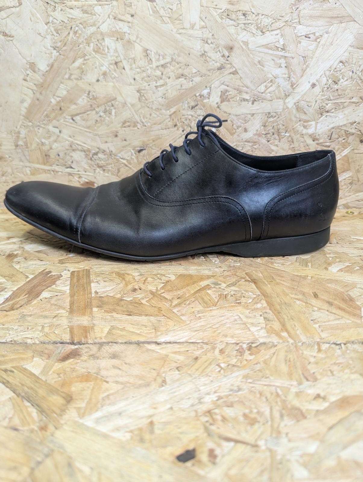 Paul Smith Leather Shoes UK 11 EU 45 Men Made in Italy Shine Black Smart Lace