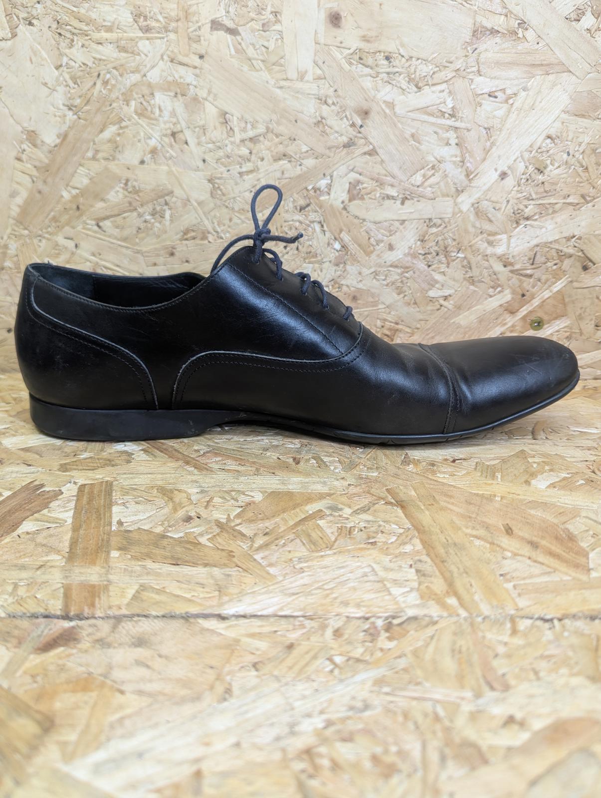 Paul Smith Leather Shoes UK 11 EU 45 Men Made in Italy Shine Black Smart Lace