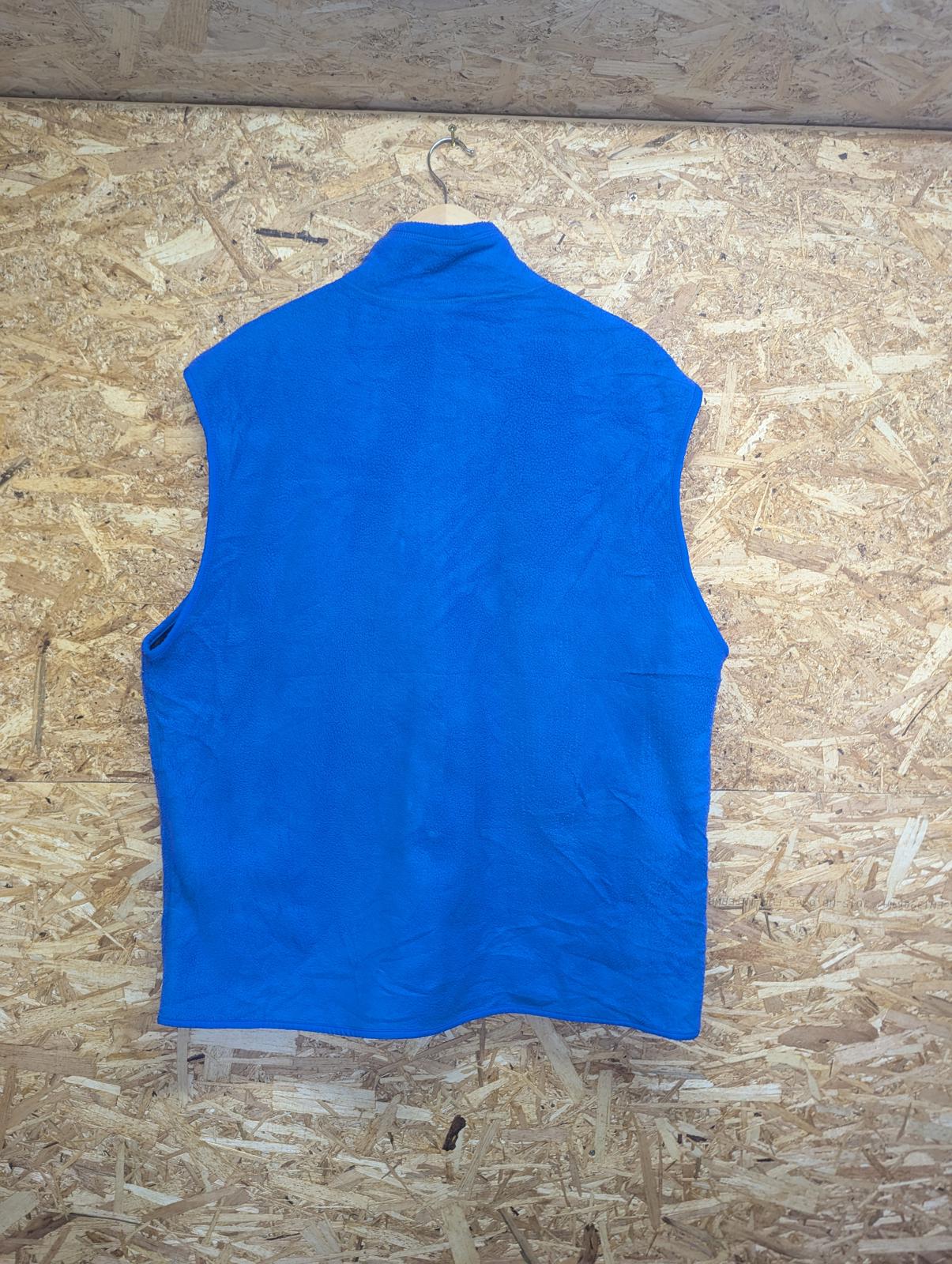 Vintage Patagonia Vest Fleece XXL Men Blue Full Zip Gilet Bodywarmer 90s