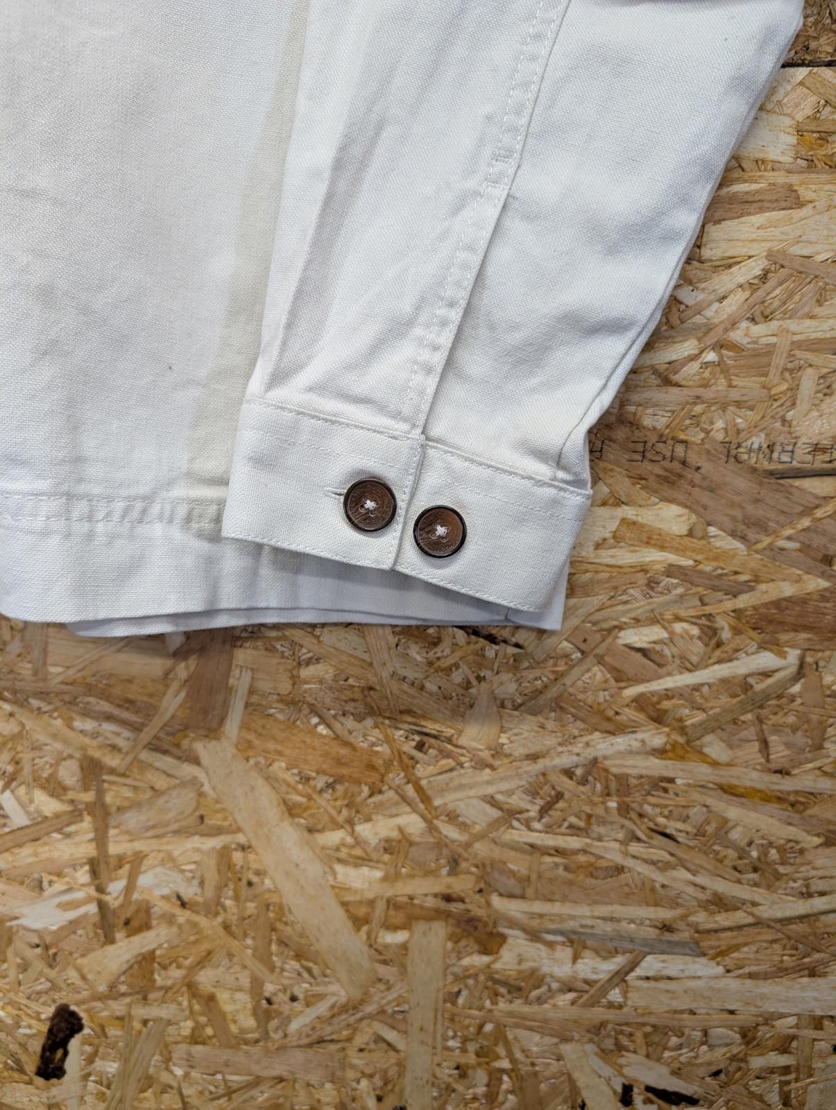 Ben Sherman Chore Jacket Medium Men Cream Overshirt Canvas Utility Shacket